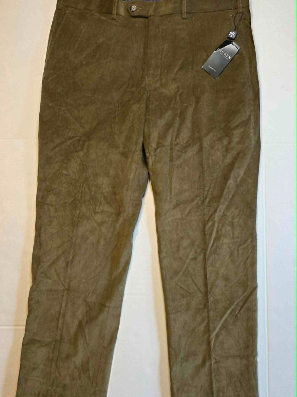 NWT Lauren Ralph Lauren Men's Brown Corduroy Pants 38x30 Classic Fit